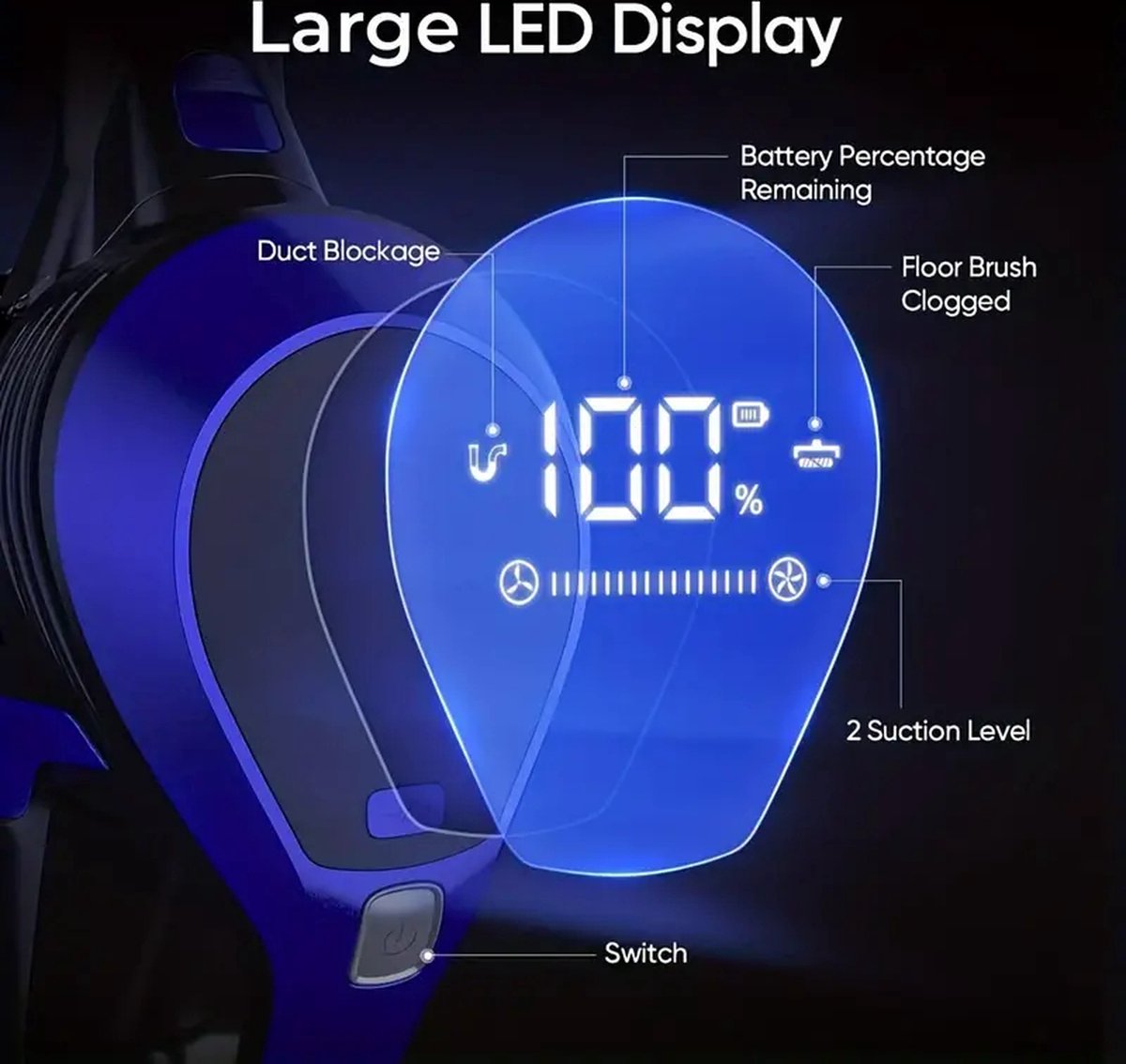 Wat vinden we goed aan de Draadloze Steelstofzuiger 120W Blauw/Zwart