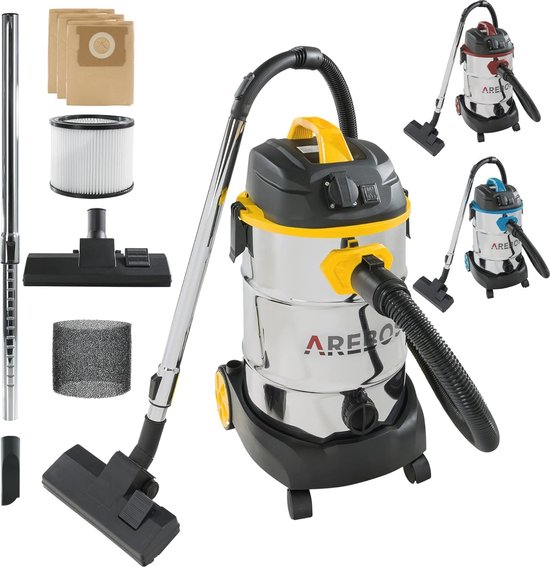 Industriële stofzuiger 1600W 30L nat- en droogzuiger review