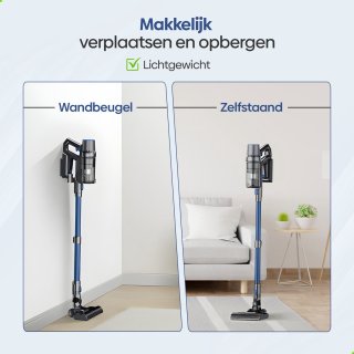 Olvy Steelstofzuiger Draadloos 350W 35Kpa Zonder Zak