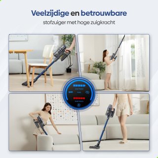 Olvy Steelstofzuiger Draadloos 350W 35Kpa Zonder Zak