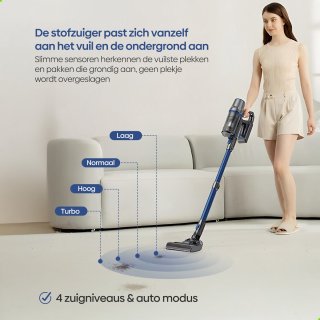 Olvy Steelstofzuiger Draadloos 350W 35Kpa Zonder Zak