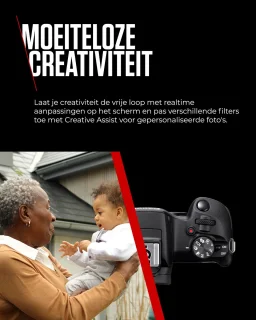 Canon EOS R100 systeemcamera kit met RF‑S 18‑45mm en RF 75‑300mm