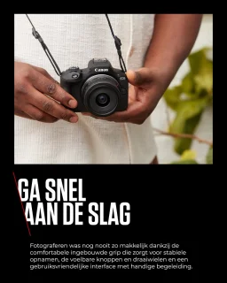 Canon EOS R100 systeemcamera kit met RF‑S 18‑45mm en RF 75‑300mm