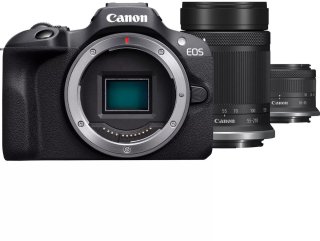 Canon EOS R100 Systeemcamera met RF-S 18-45mm en 55-210mm lenzen