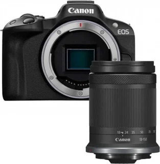 Canon EOS R50 Black met RF-S 18-150mm IS STM lens