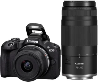 Canon EOS R50 systeemcamera met RF-S 18-45mm en RF 75-300mm