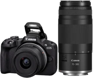 Canon EOS R50 systeemcamera met RF-S 18-45mm en RF 75-300mm