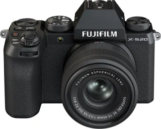 Fujifilm X-S20 systeemcamera met XC 15-45mm lens zwart