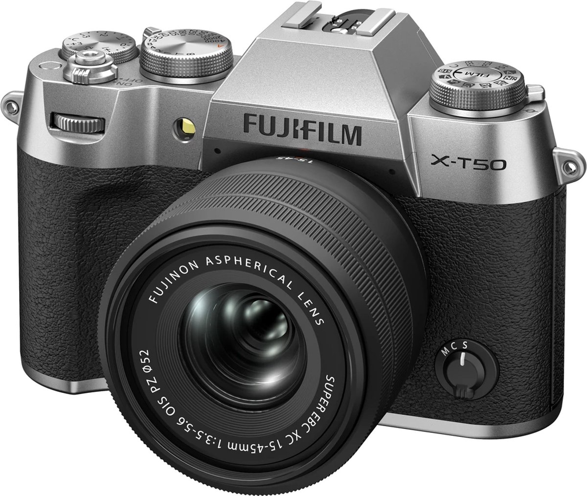 Wat vinden we goed aan de Fujifilm X-T50 systeemcamera met XC15-45mm lens zilver