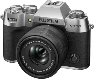 Fujifilm X-T50 systeemcamera met XC15-45mm lens zilver