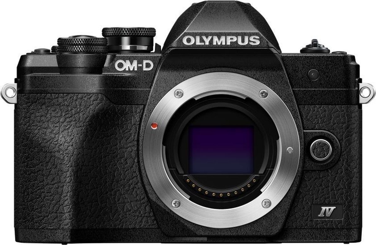De Olympus OM-D E-M10 Mark IV systeemcamera body zwart in één oogopslag