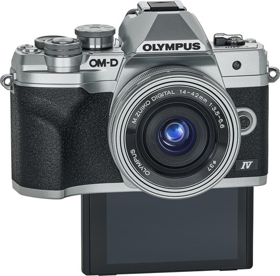 Olympus OM-D E-M10 Mark IV Systeemcamera + ED 14-42mm EZ Lens Zilver