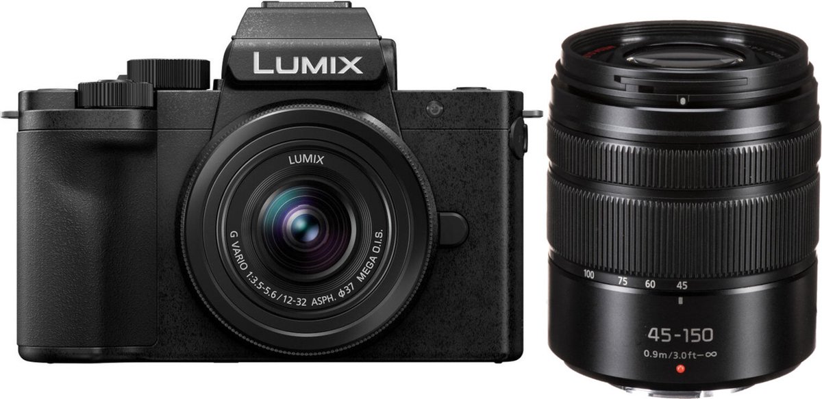 De Panasonic LUMIX G100D Camera Kit 12-32mm + 45-150mm in één oogopslag