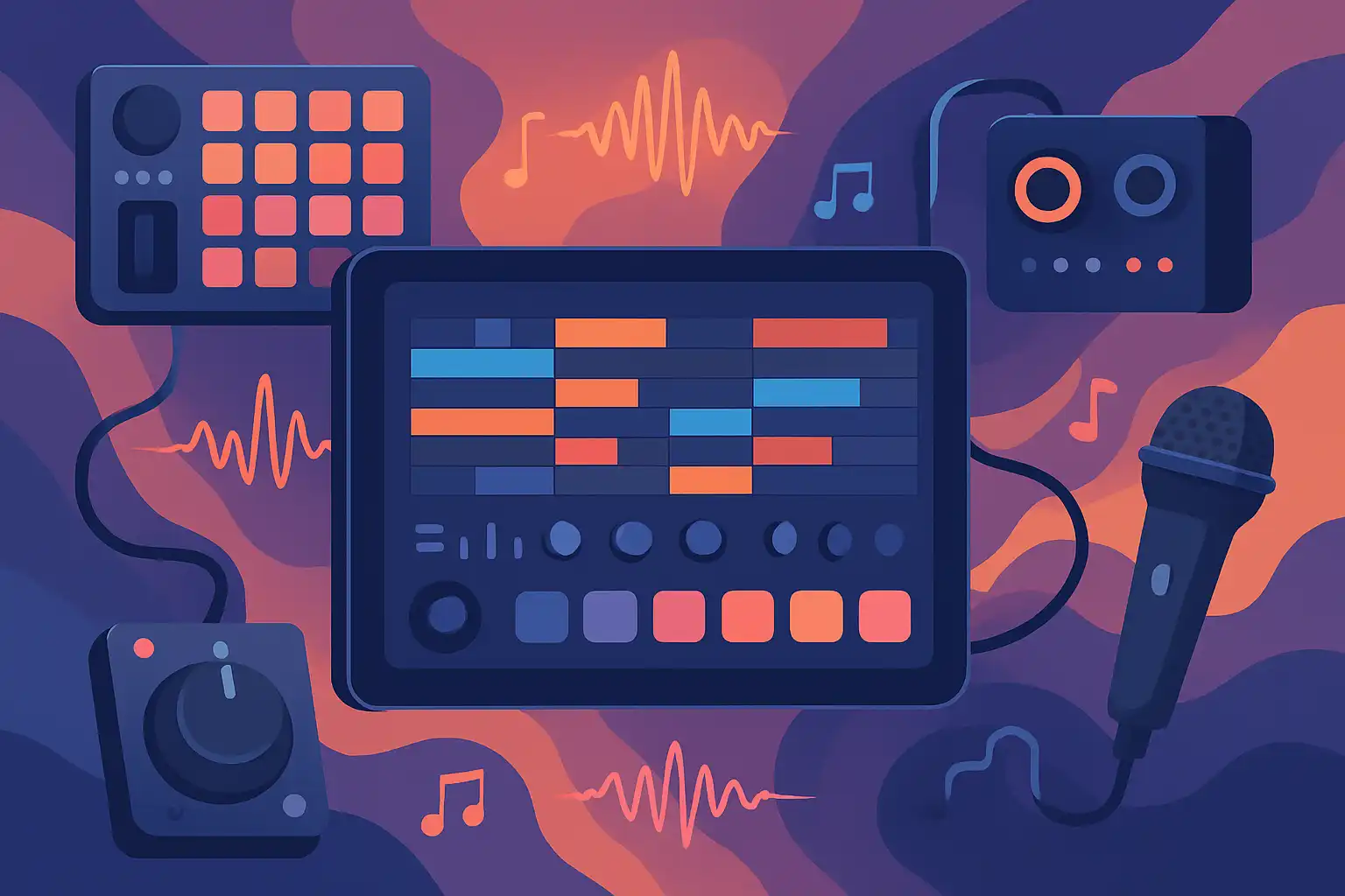 Maak van je tablet een mobiele muziekstudio: apps, interfaces en workflows voor beats, opname en live-optredens