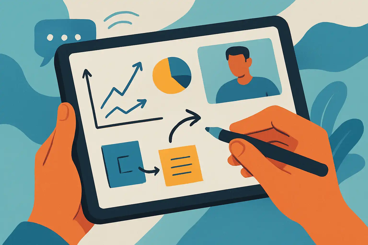 Zo gebruik je je tablet als dynamisch whiteboard tijdens online meetings