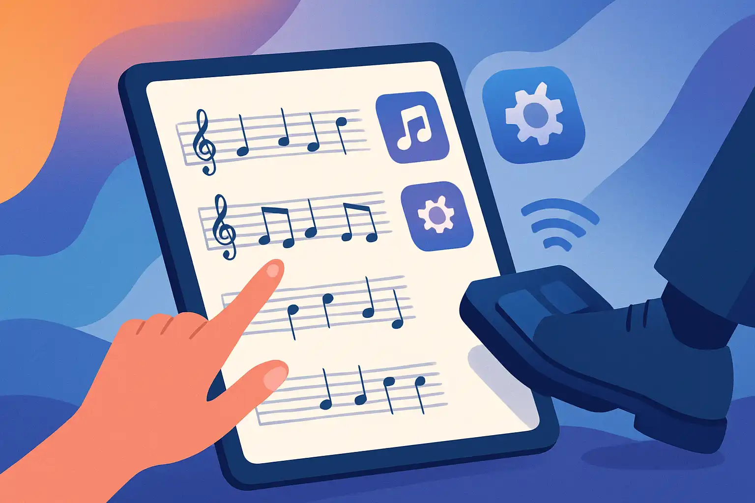 Zo vervang je je bladmuziek door je tablet: apps, pedaalcontrole en must-have accessoires voor muzikanten