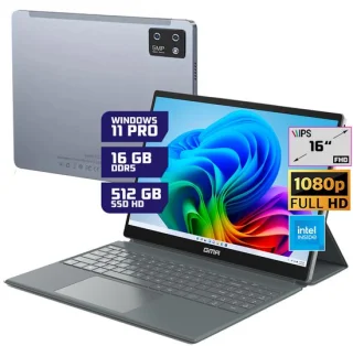 GMR - Windows 11 Tablet - 16inch - Touchscreen - Toetsenbord / Cover - Intel - 16GB RAM - 512GB SSD - Ideaal voor Thuis, Kantoor en Studie