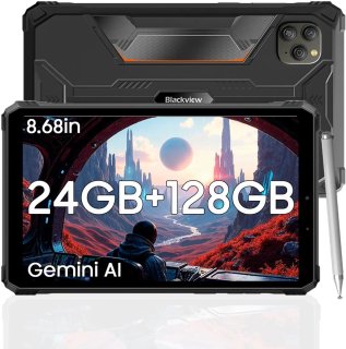 De Blackview Active 5 - Tablet - Met Toetsenbord - 24GB RAM - 128GB ROM - Dual 4G SIM+WiFi - 8.68 inch - 6600mAh - Octa Core - Android 15 Bluetooth 5.2 - NFC - OTG - Zwart in één oogopslag