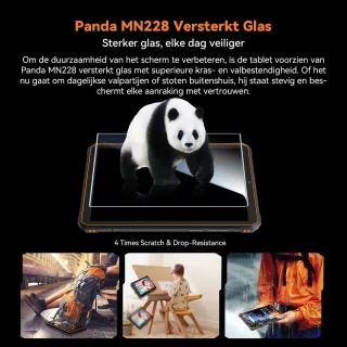 Blackview Active 5 - Tablet - Met Toetsenbord - 24GB RAM - 128GB ROM - Dual 4G SIM+WiFi - 8.68 inch - 6600mAh - Octa Core - Android 15 Bluetooth 5.2 - NFC - OTG - Zwart