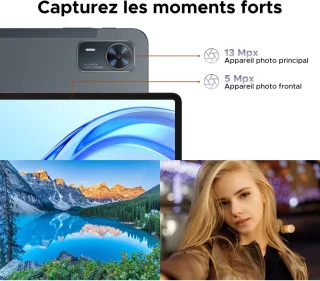 Doogee Tab E3+ Tablete 12 "FHD+ 90Hz Helio G100 Octa-Core Android 15 32Go+ 256Go Carte Sim-batterij 8800mAh 7,6 mm Ultra-Thin,Grijs