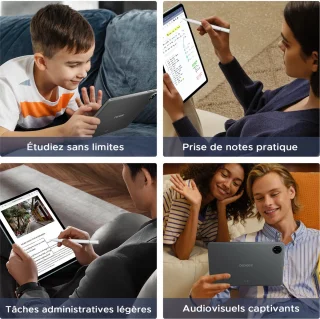 DOOGEE Tab A9 Pro tablette Android 15 4Go+128Go 10,1"HD Battey 6580mAh WiFi2.4GHz/5GHz GMS Face ID BT 5.0 Unisoc T310,Grijs