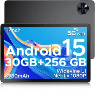 DOOGEE U11 Pro Tablette Android 15,Tablette 11"+90Hz 30Go+256Go Batterie 8580mAh,T7200 13MP Caméra,Tablette Tactile 1080P,Zwart