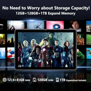 10 inch Android tablet met octa core processor, 12GB RAM en 128GB opslag