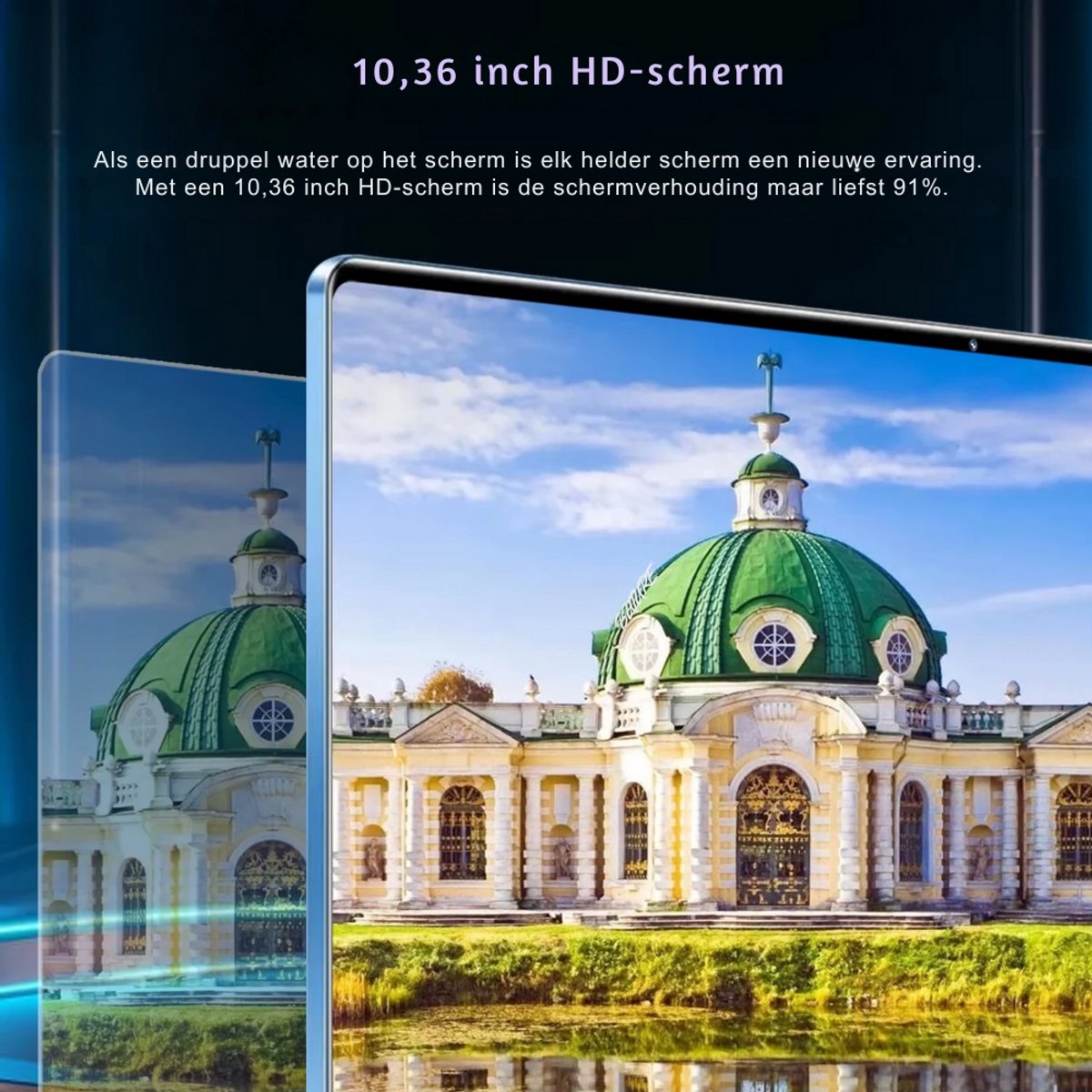 2025 10,36-Inch Android Tablet 16GB RAM 1TB ROM Zwart