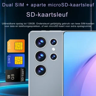 2025 5G Tablet 10,36 Inch 12GB RAM 256GB ROM Zwart