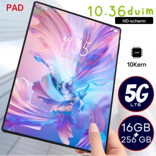 2025 Tablet 10,36 Inch 5G 12GB RAM 256GB Blauw
