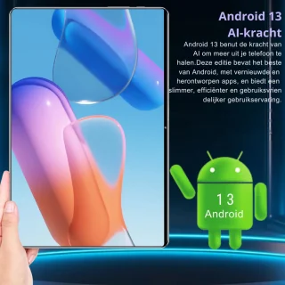 2025 Tablet 10,36 Inch 5G 12GB RAM 256GB Blauw
