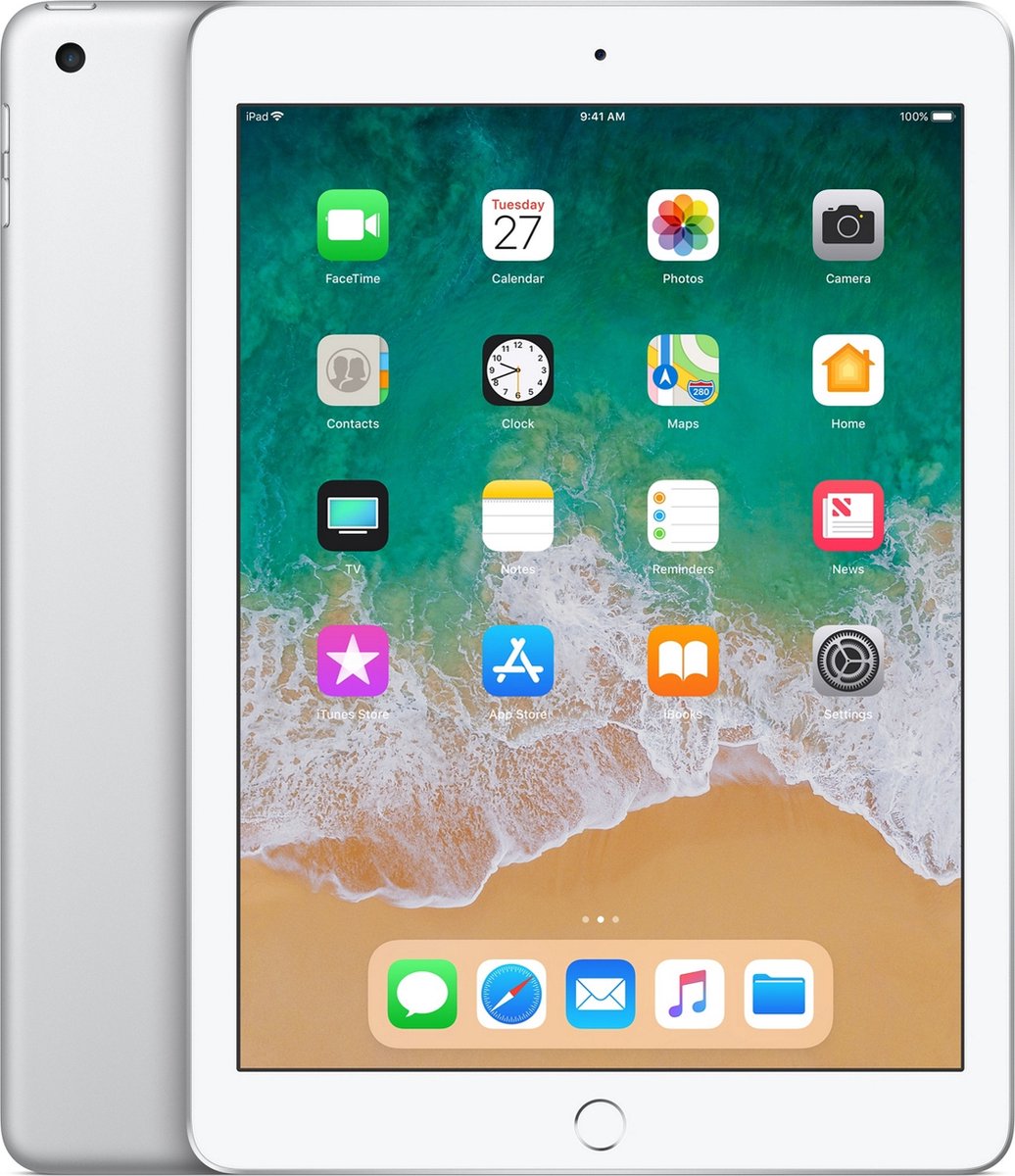 De Apple iPad 9.7 inch 2018 WiFi 128GB Zilver in één oogopslag
