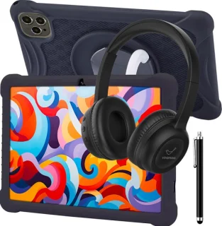 ATouch Tab 10 Plus Combipakket Kindertablet + Koptelefoon 64GB Zwart
