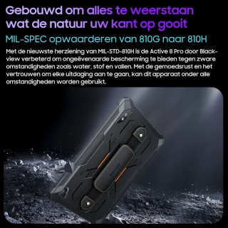 Blackview Active 8 Pro Tablet 10.36 inch 16GB 256GB Oranje