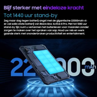 Blackview Active 8 Pro Tablet 16GB 256GB Dual SIM Zwart