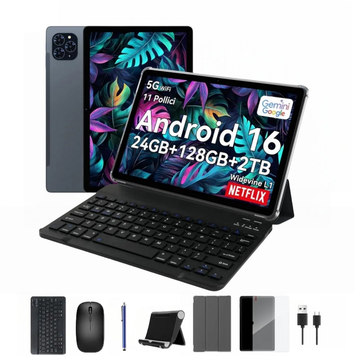 De Blackview KINGRID T90 Tablet 11 inch 24GB 128GB Grijs in één oogopslag