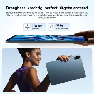 Blackview MEGA 8 13 inch Android 15 Tablet 36GB+256GB Blauw