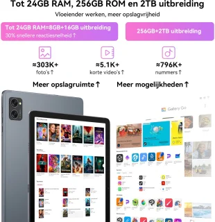 Blackview T20 Tablet 10.1" met Toetsenbord en Accessoires