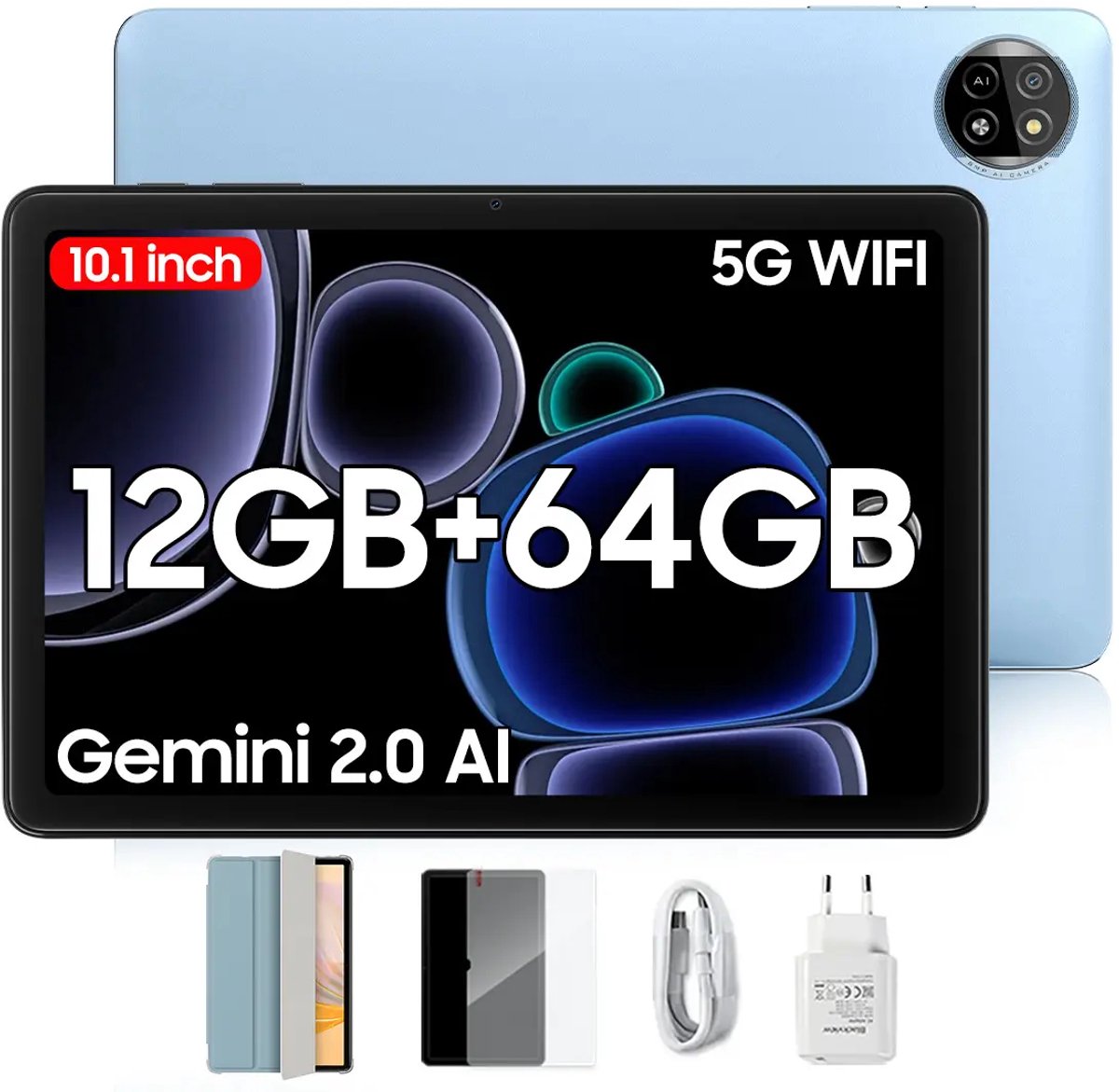 De Blackview Tab 20 WiFi 10 inch Tablet Blauw in één oogopslag