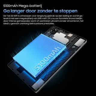 Blackview Tab 60 WiFi Android 14 Tablet 12GB 128GB Grijs