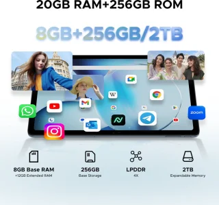 DOOGEE T36 12 inch tablet Blauw
