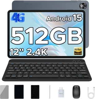 Doogee T40 Tablet met toetsenbord - Grijs