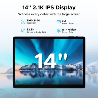 DOOGEE Tab E3 Max Tablet 14" Grijs