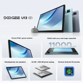 DOOGEE U13 VIP Android-tablet 13 inch