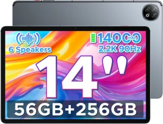 Doogee U14 tablet - 56GB ram (6+50GB) + 256GB rom - 14 inch - Grijs