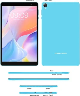 Elementkey Ai-15 8 Inch Tablet 3GB RAM 96GB WiFi Aqua Blauw