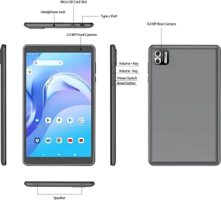 Elementkey Ai-8 Pro TAB8 8-inch Android Tablet 128GB 8GB RAM