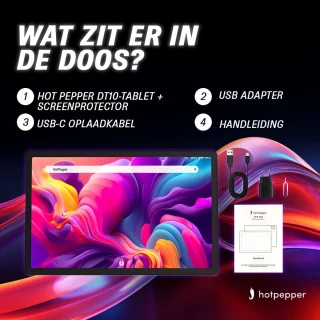 Hot Pepper DT10 Android Tablet 10 Inch 4GB 128GB
