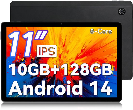 Hotlight A6H Android 14 Tablet 11 inch 10GB RAM 128GB Zwart