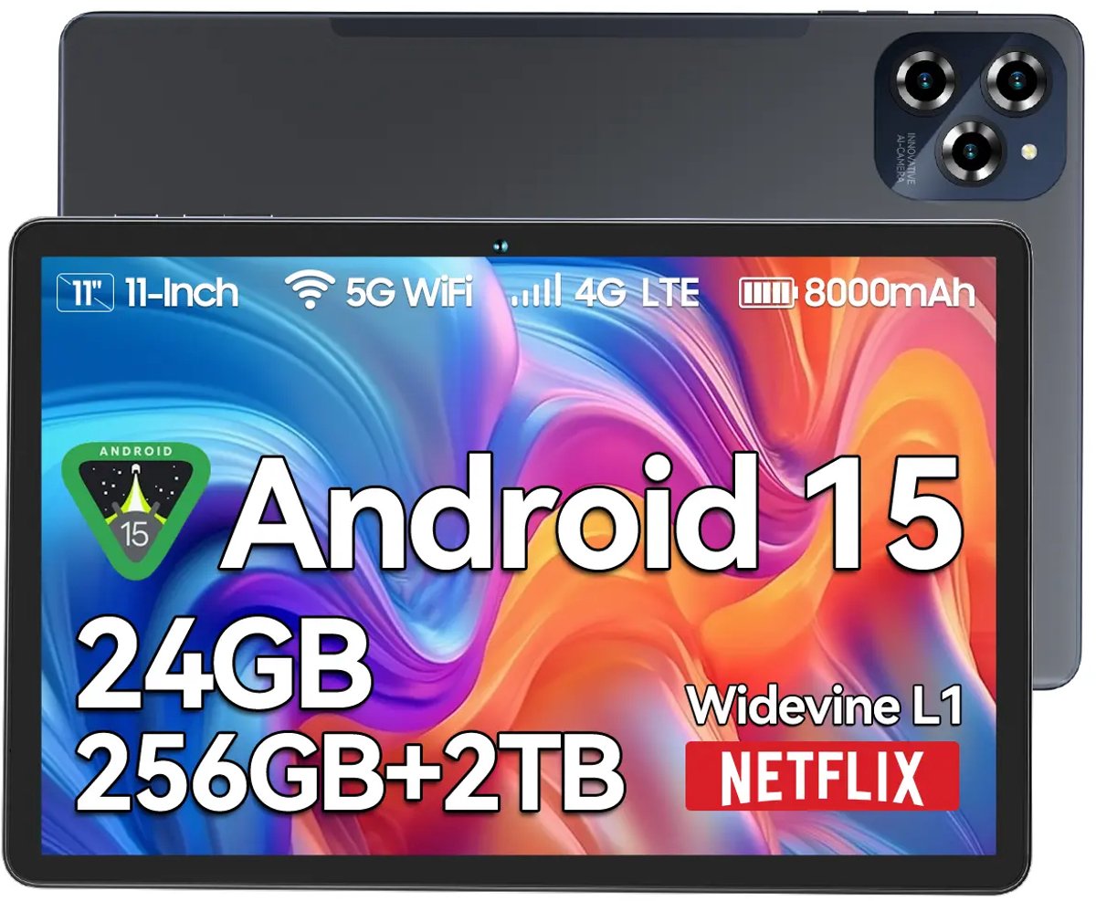 De KINGRID Blackview W90 11 inch Tablet PC 24GB 256GB 4G Grijs in één oogopslag